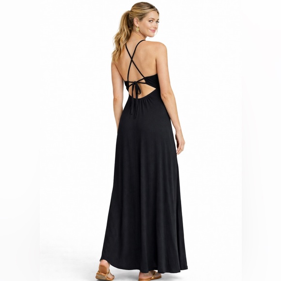 🖤 SKYE Black Plunging Cotton Maxi Sundress 🖤
by SGS Sports Inc. - Picture 2 of 7
